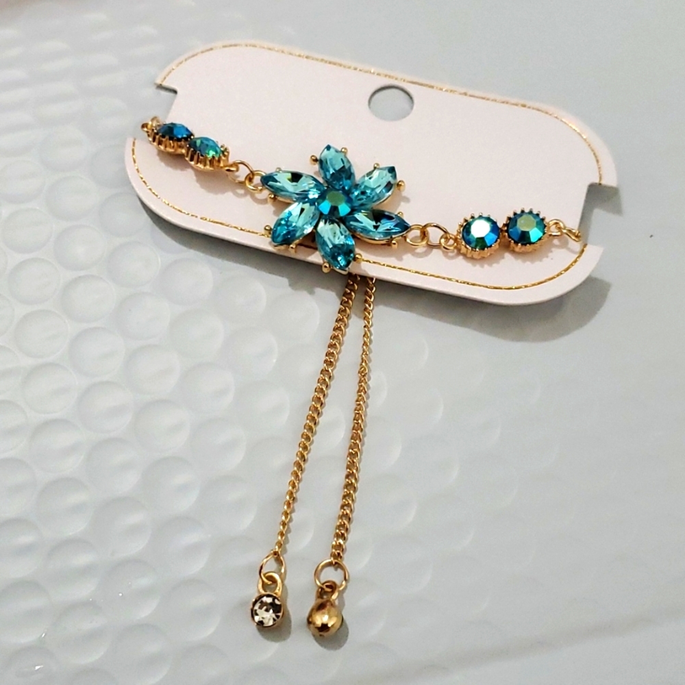 Fashion Floral Crystal Adjustable Bracelets